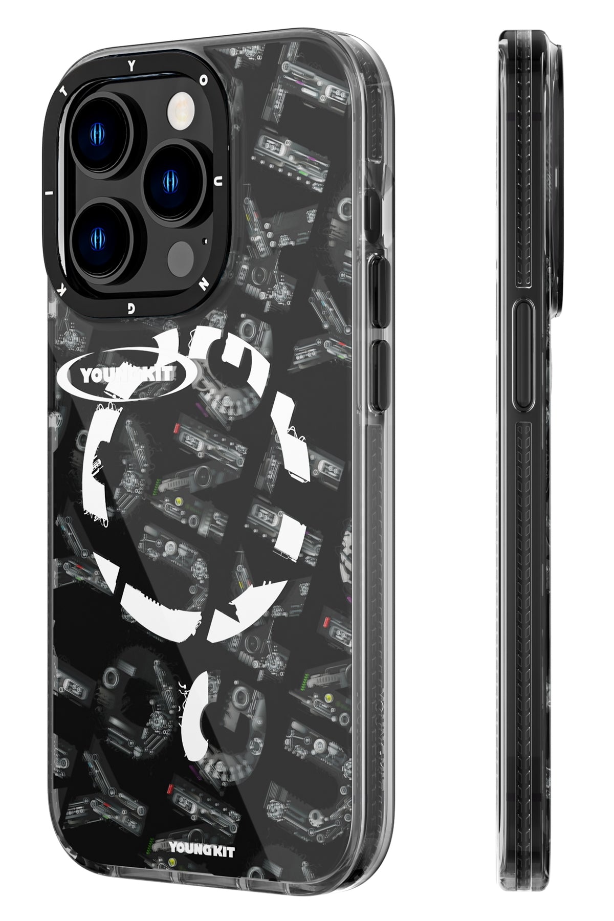 Youngkit Mechanic iPhone 14 Pro Max Magsafe Siyah Kılıf
