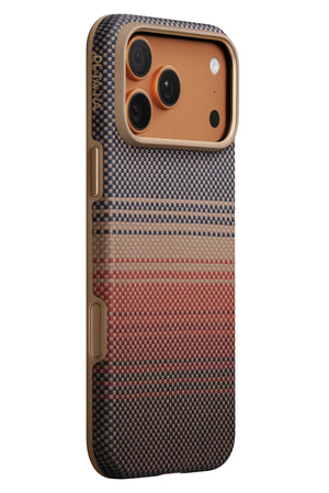 Military-Grade iPhone 17 Pro MagSafe Uyumlu Aramid Fiber Kılıf Sunset Pitaka