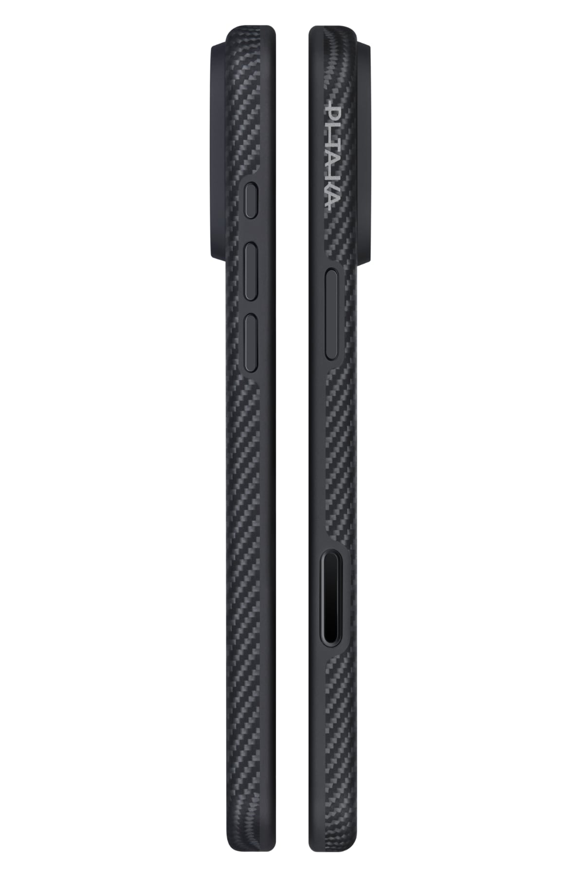 Military-Grade iPhone 17 Pro Max MagSafe Uyumlu Aramid Fiber Kılıf Black Gray Pitaka