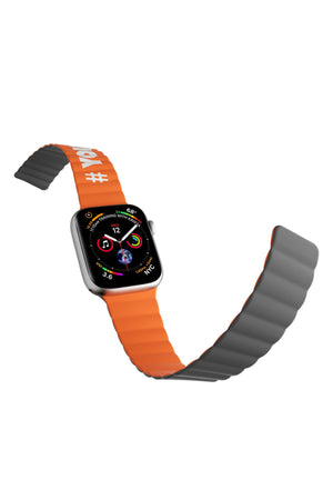 Youngkit Apple Watch Uyumlu Manyetik Mıknatıslı Minimalist Kordon Turuncu
