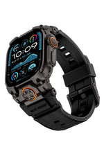Mohseven Armor Apple Watch Ultra Uyumlu Silikon Siyah Kordon Mohseven