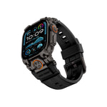 Mohseven Armor Apple Watch Ultra Uyumlu Silikon Siyah Kordon Mohseven
