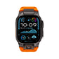 Mohseven Armor Apple Watch Ultra Uyumlu Silikon Siyah Toka Turuncu Kordon Mohseven
