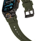 Mohseven Armor Apple Watch Ultra Uyumlu Silikon Siyah Toka Yeşil Kordon Mohseven