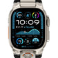 Mohseven Armor Apple Watch Ultra Uyumlu Silikon Titanyum Gri Toka Siyah Kordon Mohseven