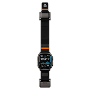 Mohseven Mecha Apple Watch Ultra Uyumlu Hasır Kordon Siyah Mohseven