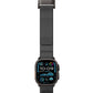 Mohseven Mecha Apple Watch Ultra Uyumlu Hasır Kordon Siyah Gri Mohseven