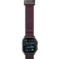 Mohseven Mecha Apple Watch Ultra Uyumlu Hasır Kordon Siyah Mor Mohseven