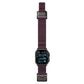 Mohseven Mecha Apple Watch Ultra Uyumlu Hasır Kordon Siyah Mor Mohseven