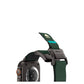 Mohseven Mecha Apple Watch Ultra Uyumlu Hasır Kordon Siyah Yeşil Mohseven