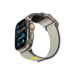 Mohseven Mecha Apple Watch Ultra Uyumlu Hasır Kordon Titanyum Bej Mohseven