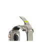 Mohseven Mecha Apple Watch Ultra Uyumlu Hasır Kordon Titanyum Bej Mohseven