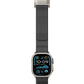 Mohseven Mecha Apple Watch Ultra Uyumlu Hasır Kordon Titanyum Gri Mohseven