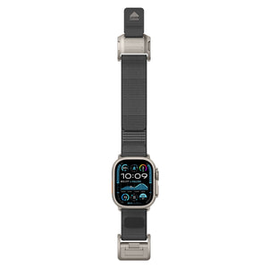 Mohseven Mecha Apple Watch Ultra Uyumlu Hasır Kordon Titanyum Gri Mohseven