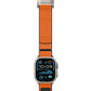 Mohseven Mecha Apple Watch Ultra Uyumlu Hasır Kordon Titanyum Turuncu Mohseven