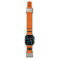 Mohseven Mecha Apple Watch Ultra Uyumlu Hasır Kordon Titanyum Turuncu Mohseven