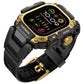 Mohseven Punk Fortress Apple Watch Ultra Uyumlu Silikon Kordon Gold