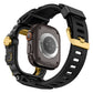 Mohseven Punk Fortress Apple Watch Ultra Uyumlu Silikon Kordon Gold