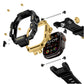 Mohseven Punk Fortress Apple Watch Ultra Uyumlu Silikon Kordon Gold