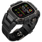 Mohseven Punk Fortress Apple Watch Ultra Uyumlu Silikon Kordon Siyah