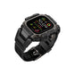Mohseven Punk Fortress Apple Watch Ultra Uyumlu Silikon Kordon Siyah Mohseven