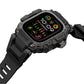 Mohseven Punk Fortress Apple Watch Ultra Uyumlu Silikon Kordon Siyah