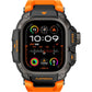 Mohseven Punk Fortress Apple Watch Ultra Uyumlu Silikon Kordon Turuncu