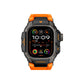 Mohseven Punk Fortress Apple Watch Ultra Uyumlu Silikon Kordon Turuncu Mohseven