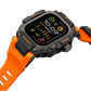 Mohseven Punk Fortress Apple Watch Ultra Uyumlu Silikon Kordon Turuncu