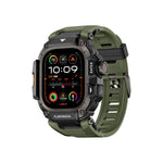 Mohseven Punk Fortress Apple Watch Ultra Uyumlu Silikon Kordon Yeşil Mohseven