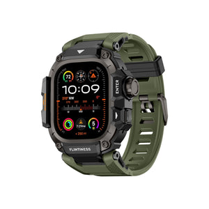Mohseven Punk Fortress Apple Watch Ultra Uyumlu Silikon Kordon Yeşil Mohseven