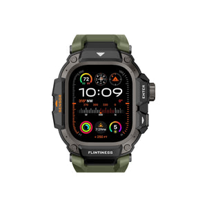 Mohseven Punk Fortress Apple Watch Ultra Uyumlu Silikon Kordon Yeşil Mohseven