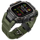 Mohseven Punk Fortress Apple Watch Ultra Uyumlu Silikon Kordon Yeşil