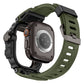 Mohseven Punk Fortress Apple Watch Ultra Uyumlu Silikon Kordon Yeşil