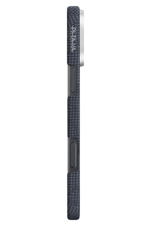 Pitaka Monogram iPhone 16 Pro MagSafe Uyumlu Aramid Fiber Kılıf Mavi Siyah Pitaka