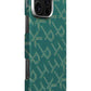 Pitaka Monogram iPhone 16 Pro Max MagSafe Uyumlu Aramid Fiber Kılıf Yeşil Pitaka