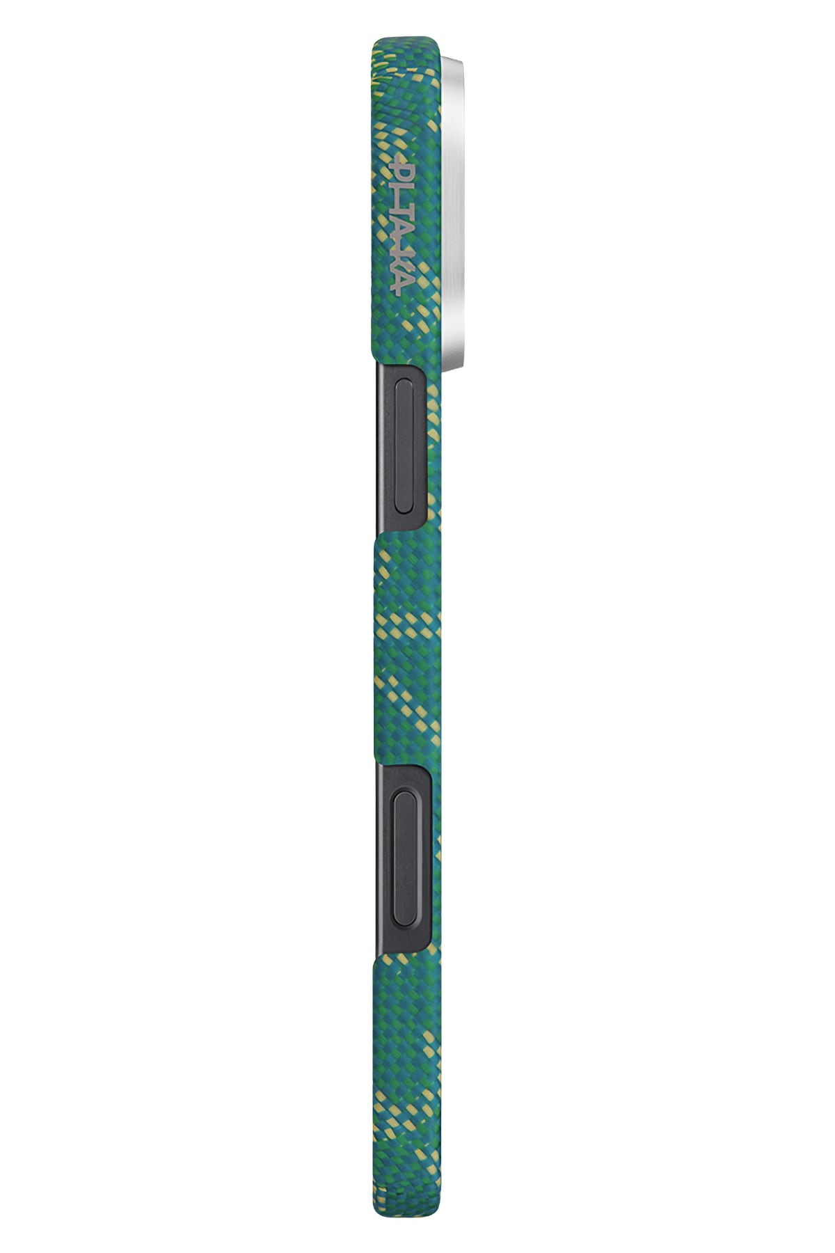 Pitaka Monogram iPhone 16 Pro Max MagSafe Uyumlu Aramid Fiber Kılıf Yeşil Pitaka