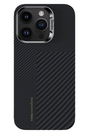 Benks Montage ArmorAir Carbon Fiber iPhone 15 Pro Max Magsafe Compatible Kevlar Case 