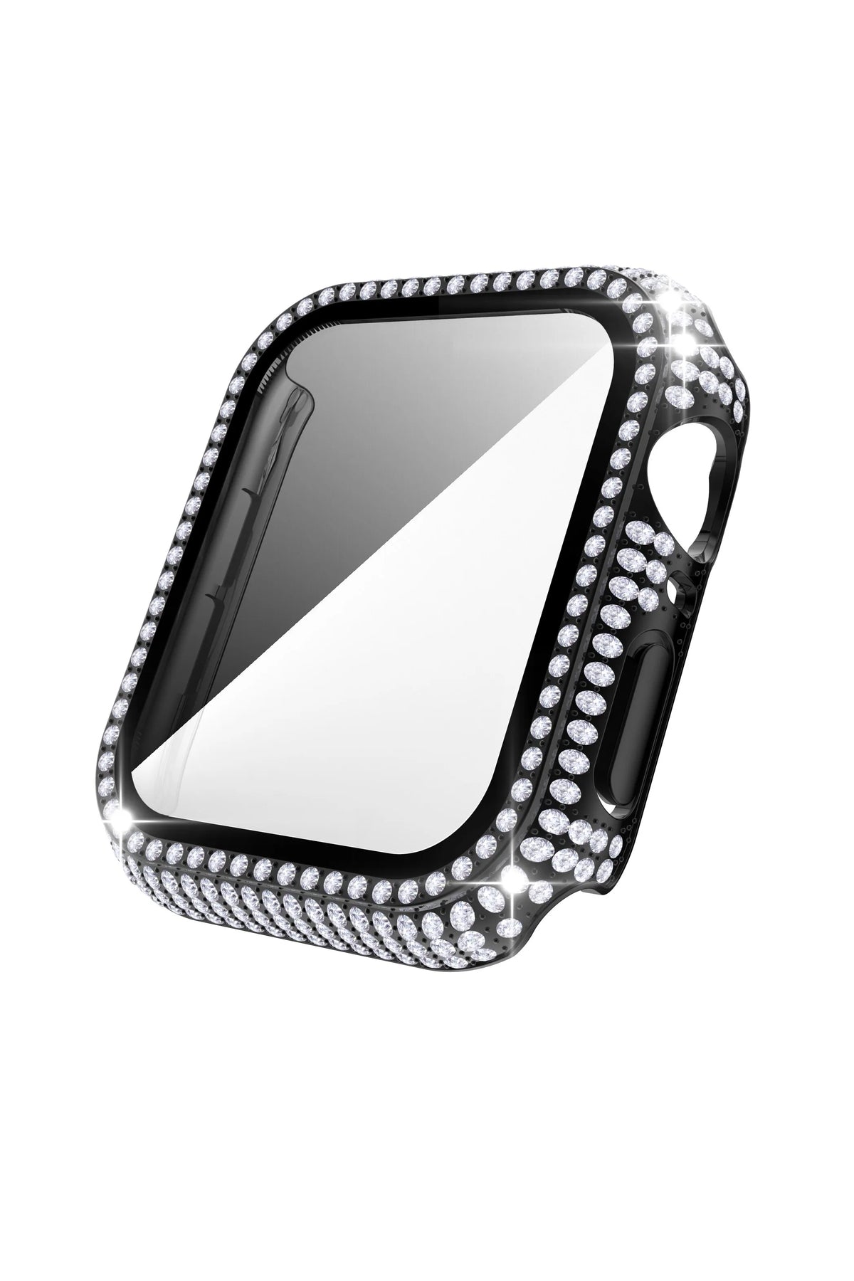 Apple Watch Uyumlu Ekran Koruyucu Full Taşlı Kasa Montego  bikordon