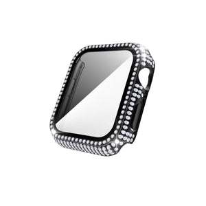 Apple Watch Uyumlu Ekran Koruyucu Full Taşlı Kasa Montego  bikordon