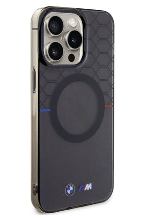 Apple iPhone 15 Pro uyumlu Magsafe BMW M Lisanslı Pattern Kılıf  BMW