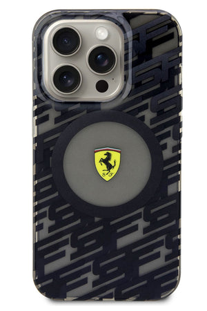 Ferrari iPhone 15 Pro Magsafe Uyumlu Multi SF Silikon Kılıf Siyah  Ferrari
