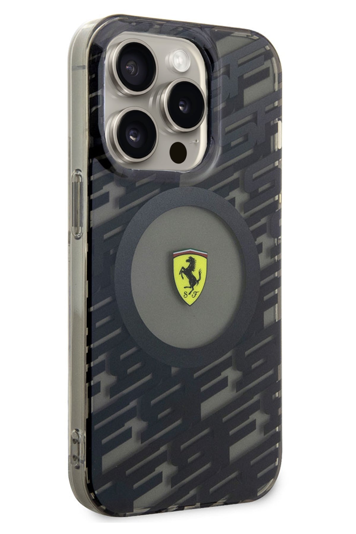Ferrari iPhone 15 Pro Magsafe Uyumlu Multi SF Silikon Kılıf Siyah  Ferrari