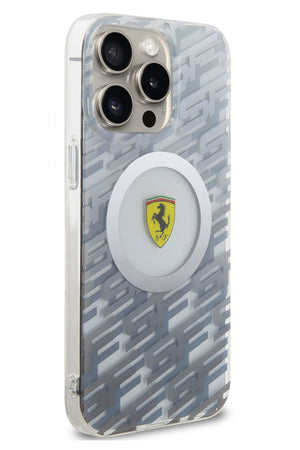 Ferrari iPhone 15 Pro Max Magsafe Uyumlu Multi SF Silikon Kılıf Gri  Ferrari