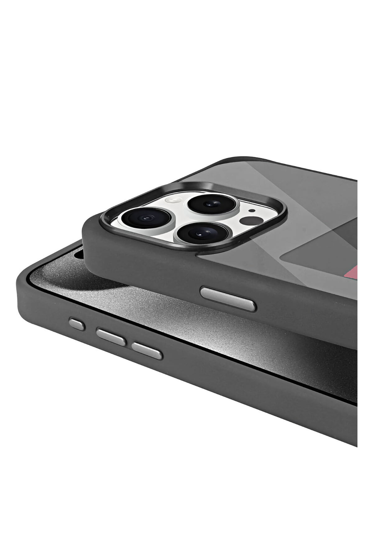 Apple iPhone 14 Pro Max uyumlu Nfc Resim Yansıtmalı Kılıf Siyah  bikordon