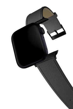 Apple Watch Uyumlu Saffiano Deri Kordon Nickel  bikordon