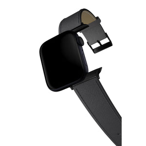 Apple Watch Uyumlu Saffiano Deri Kordon Nickel  bikordon