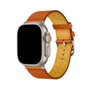 Apple Watch Uyumlu Multi Hole Deri Kordon Orangeade  bikordon