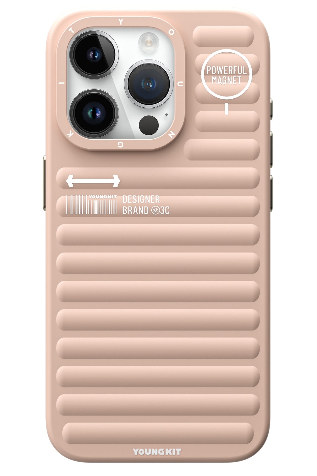Youngkit Original iPhone 15 Pro Uyumlu Pembe Kılıf  Youngkit