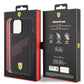 Ferrari iPhone 15 Pro Max Uyumlu PU Deri SF Kılıf Siyah  Ferrari